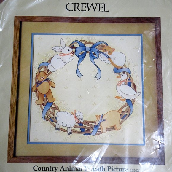 New Country Animal Wreath Picture Something Sp… - Picture 1 of 2